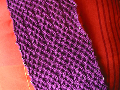 Cable detail on my new scarf