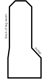 Schematic for the side view of the leg