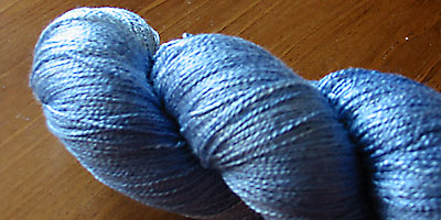Somewhat solid silk yarn from Sundara